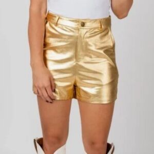 NWT Blue-B Gold Metallic Wonder Woman Shorts